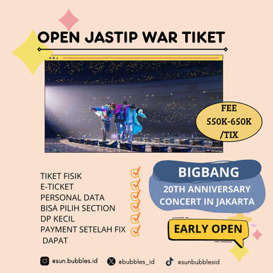EARLY OPEN JASTIP BIGBANG 20th ANNIVERSARY WORLD TOUR IN JAKARTA