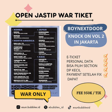 EARLY OPEN JASTIP BOYNEXTDOOR JAKARTA TOUR